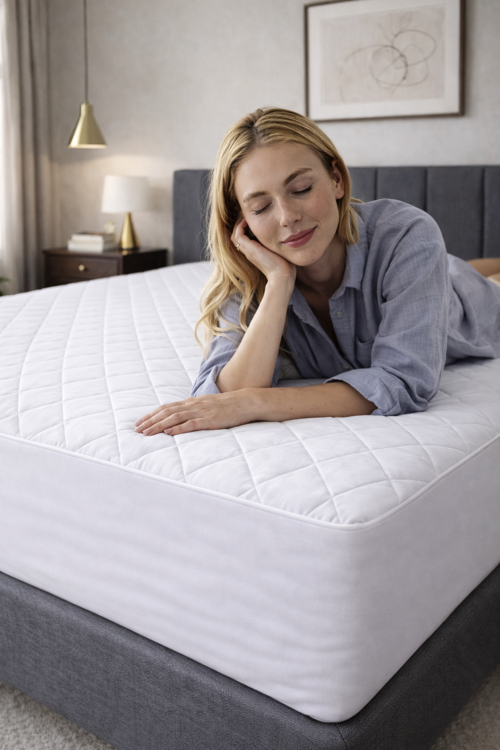 Sıvı Geçirmez Kapitone Fitted Alez - Yatak Koruyucu