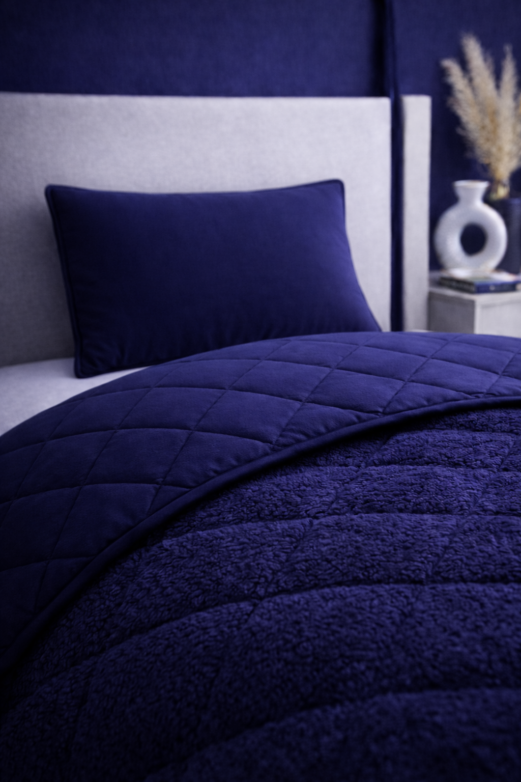 Tek Kişilik Deep Blue Welsoft Uyku Seti | Yorgan + 1 Yastık Kılıfı