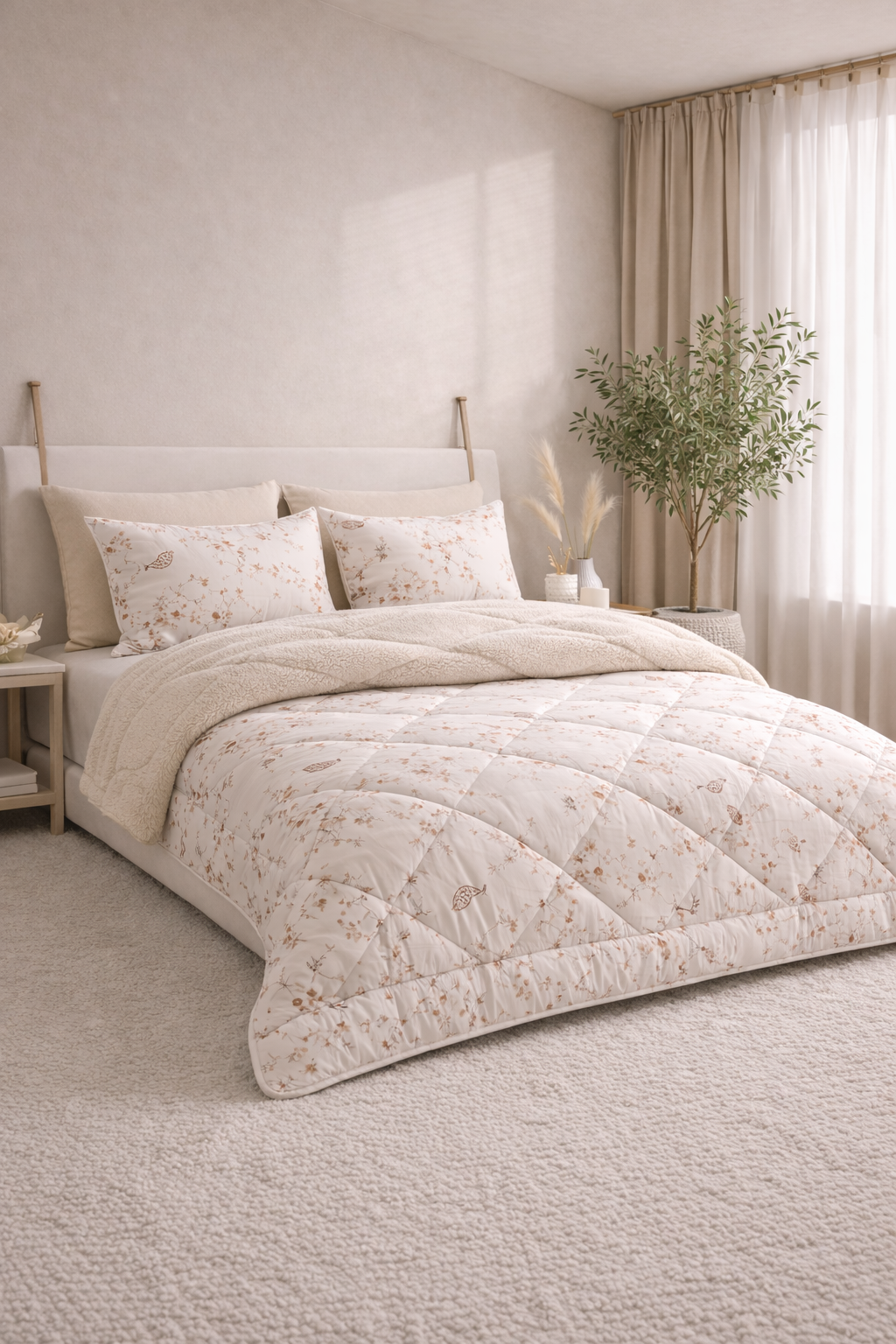 Çift Kişilik Ceire Welsoft Uyku Seti | Yorgan + 2 Yastık Kılıfı