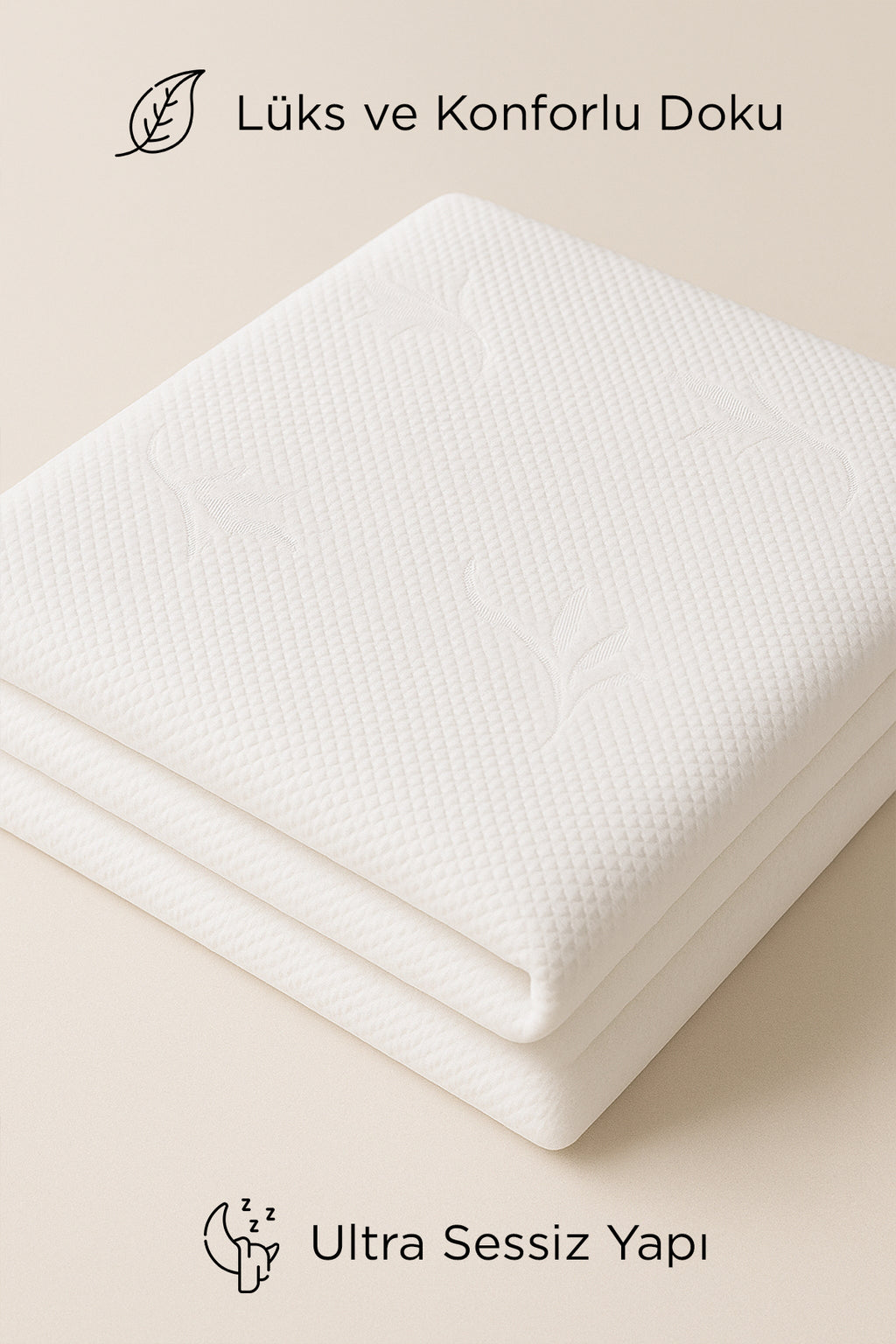 Sıvı Geçirmez Bambu Premium Fitted Alez | %100 Pamuk Örme Ultra Sessiz Yatak Koruyucu