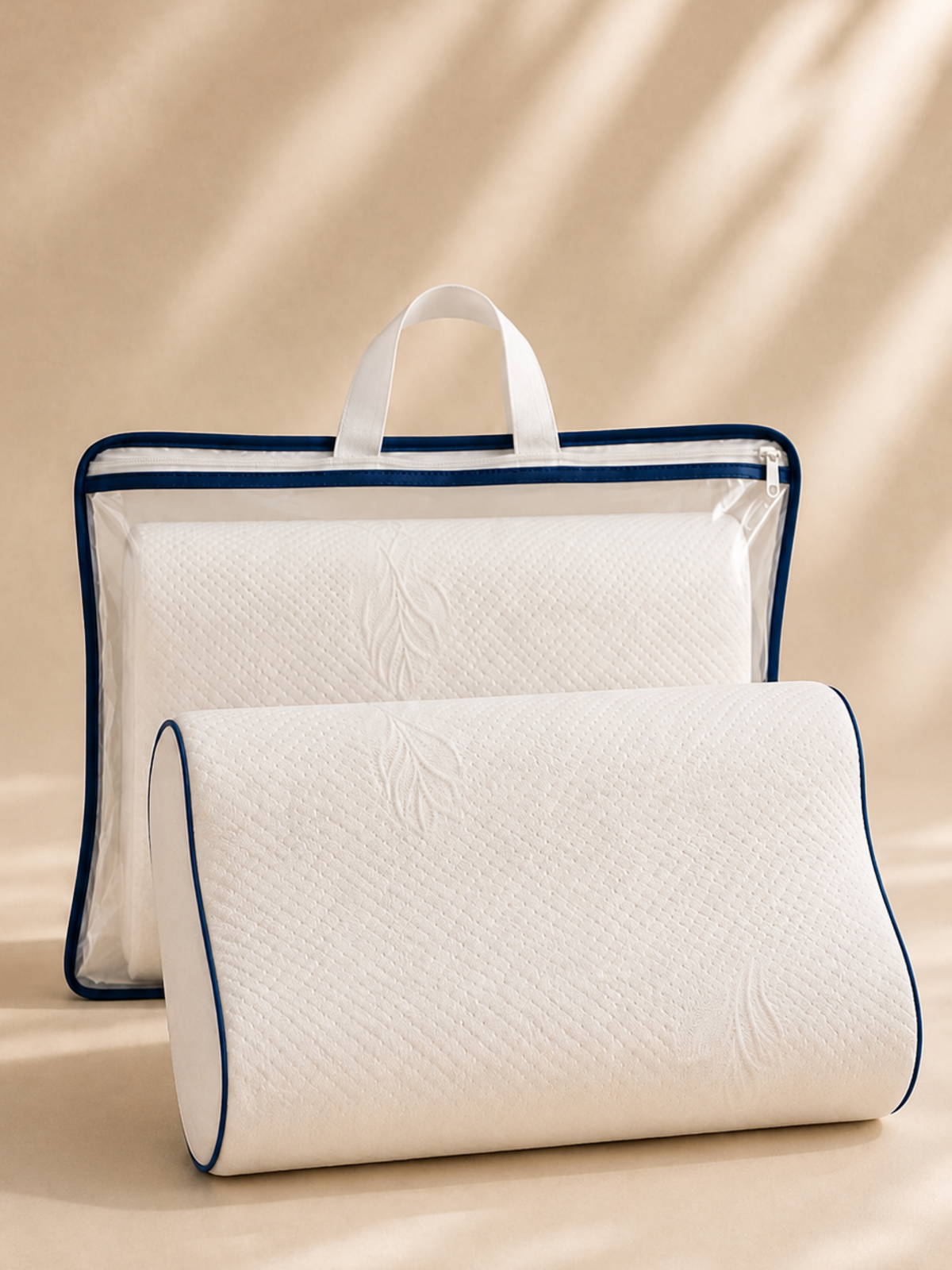 Boyun Destekli Visco Yastık | Özel Çantalı Ortopedik Boyun Destekli 50x30cm Diamond Visco Yastık